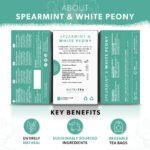Nutra Tea Spearmint & White Peony - Spearmint Tea For Pcos | White Peony Tea For Digestion & Women's Health - 60 Individually Wrapped Bags - Herbal Infusion (3 Pack) - Image 3