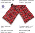 Zhu-Zhu Lavender Body Wrap - Microwavable Wheat Bag - Red Tartan Microwave Heat Pack - Natural Pain Relief Heat Therapy Pad - Image 4