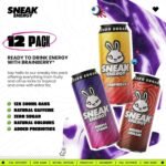 SNEAK Energy Drink Cans | Cherry Limeade, Purple Storm & Tropikilla with Brainberry | No Sugar. No Junk. Just Natural Caffeine, Focus-Boosting Nootropics in a Can | 500ml x 12 - Image 3