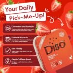 Diso® Energy Caffeine Supplement | High Strength Dissolvable Strips with Vitamin B5, B6, B12 & Vitamin E | Alternative to Tablets, Gummies & Energy Drinks | Support Focus & Fatigue | 30 Days - Image 3