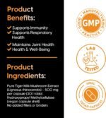 Tiger Milk Mushroom | 1000mg High Strength 30:1 Extract | Supports Lung Function, Respiratory Health, Immune Defence & Vitality | 60 Vegan Capsules | Non-GMO, Gluten-Free | Made in UK - Image 3