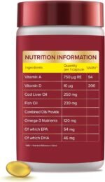 Seven Seas Cod Liver Oil One-A-Day Omega-3 Fish Oil and Vitamin D, 120 Capsules, 4 Months Supply - Image 3