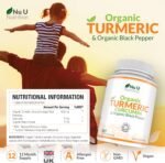 Organic Turmeric Curcumin and Black Pepper 600mg - 365 Vegan Capsules - 1 Year Supply - Soil Association Certified - High Strength Tumeric Supplement - Made in The UK - Nu U Nutrition - Image 3
