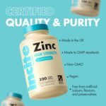 Zinc 40mg - 12+ Month’s Supply - High Strength 320 Premium Tablets - Supplements Suitable for Vegetarian & Vegans - Maximum Strength Quality Pure Zinc Tablets - Support Immune System - Made in UK - Image 5
