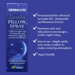 Healthpoint Derma V10 Pillow Spray, Lavender Oil, Chamomile and Rosemary Extract, Reduces Stress and Anxiety, Improves Sleep, Calms Body and Mind, Easy to Use, Vegan Friendly - Image 3