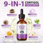 Cortisol Supplements for Women & Men, 10 in 1 Cortisol Detox Liquid Drops with Magnesium, Ashwagandha, L-Theanine Liquid Drops, Hormone Balanced,Promotes Mood & Mental Clarity 2 Fl.Oz - Image 3