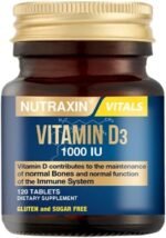 Nutraxin Vitamin D3 Tablets, 1000 IU – Contributes to The Maintenance of Normal Bones and The Normal Function of The Immune System - Non-GMO, Gluten-Free, Lactose-Free - 120 Tablets - Image 3