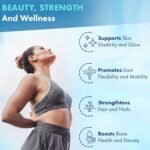 Multi Collagen Capsules for Women Men, Type I, II, III, V & X Hydrolyzed Collagen Peptides with Vitamin C and Hyaluronic Acid, Bovine and Marine Collagen Supplement, 120 Capsules - Image 5