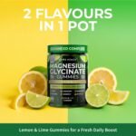 Magnesium Glycinate Gummies for Kids & Adults - High Strength Magnesium Glycinate 400mg with Malate, Zinc, D3, B6 & Taurine – Lemon & Lime Flavours – Sleep, Focus & Relaxation – 60 Chews - Image 4