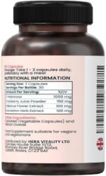 D-Mannose Bladder & UTI Support – Urinary Tract Cleanse with Cranberry, Hibiscus & Dandelion – Natural Cystitis Relief & Bladder Control Supplement – 2 Month Supply | Vegan, UK-Made Capsules - Image 3