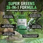 Super Greens Powder Supplement Capsules – 180 – Blend of 26 Ingredients – 3 Month Supply – Superfoods Daily Source of Nutritious Greens – with Matcha & Chlorella - Image 3