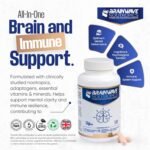 High-Dose Nootropic & Adaptogen Complex for Focus & Wellbeing | Research-Levels of Ashwagandha 1000mg, Lion’s Mane 1000mg, L-Theanine 300mg, Vitamins D3, B5, B12 & Zinc - Image 3