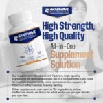 High-Dose Nootropic & Adaptogen Complex for Focus & Wellbeing | Research-Levels of Ashwagandha 1000mg, Lion’s Mane 1000mg, L-Theanine 300mg, Vitamins D3, B5, B12 & Zinc - Image 4