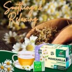 Hanan Manzanilla Tea (Chamomile) - 25 Tea Bags of Natural Camomile Flowers (Te de Manzanilla) Herbal Tea of Flor Matricaria chamomilla L - Natural Sedative, Relaxant, Sleep Aid, Anti-Stress - Image 4