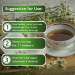 Hanan Manzanilla Tea (Chamomile) - 25 Tea Bags of Natural Camomile Flowers (Te de Manzanilla) Herbal Tea of Flor Matricaria chamomilla L - Natural Sedative, Relaxant, Sleep Aid, Anti-Stress - Image 5