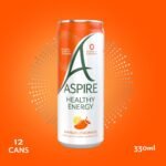 ASPIRE Mango Lemonade Healthy Energy Drink – 12 x 330ml Cans – Zero Calories & Zero Sugar – Natural Plant Based Caffeine - Vegan & Gluten Free… - Image 3