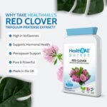 Health4All Red Clover 4500mg 120 Capsules 4 Months Supply, High Strength Extract 24mg Isoflavones Each Capsule, Menopause Support & Hormone Balance Vegan Supplement | Made in UK - Image 3