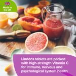 Lindens - Vitamin C+ 1000mg Time Release, 360 Tablets - 1 a Day, UK Made - Skin, Teeth, Joints and Immune Health, Combats Tiredness and Fatigue - Vegan - Image 4