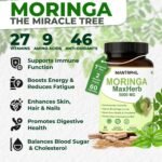 Moringa Capsules 5000mg - 2 -Month Supply | 60 High-Strength Moringa Capsules | Pure Potent Leaf Extract - No Additives | Vegan, Non-GMO & Lab-Tested - Image 3