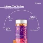Known Kids Multivitamin Complex Gummies - Sugar-Free - Vitamin C, B6 - Immune Support - Natural Strawberry Flavour - 30 Vegan Gummies, 1 Month Supply - Image 3