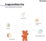 Known Kids Multivitamin Complex Gummies - Sugar-Free - Vitamin C, B6 - Immune Support - Natural Strawberry Flavour - 30 Vegan Gummies, 1 Month Supply - Image 4