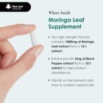 Moringa Leaf Capsules - High Strength Moringa Capsules 2000mg - Pure Vegan Extract & Powder - 120 (Two Months Supply) Enriched with Black Pepper by New Leaf - Image 3