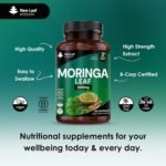 Moringa Leaf Capsules - High Strength Moringa Capsules 2000mg - Pure Vegan Extract & Powder - 120 (Two Months Supply) Enriched with Black Pepper by New Leaf - Image 4