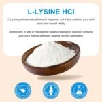 L-Lysine for Cats - Immune Support - Sneezing, Runny Nose, Cold, Eye Function, Cat Supplements Support Healthy Respiratory, Vision, Cat Allergy Relief, Lysine Powder for Cats & Kittens, Salmon Flavor - Image 3
