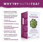 Nutra Tea NUTRACLEANSE - Detox Tea|Cleanse Tea - Helps Relieve Constipation & Encourage Digestion With Dandelion Root, Artichoke & Milk Thistle - 60 Individual Wrapped Bags - Herbal Infusion (3 Pack) - Image 4