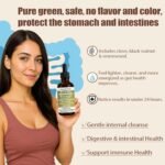 60ML Organic Wormwood Black Walnut Clove Gut Cleanser, with Soursop, Pumpkin Seed,Garlic, Boosts Energy, Gut Health & Absorption for Women & Men (1pcs) - Image 3