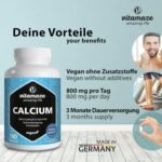 Calcium Tablets High Strength -180 Tablets for 3 Months - 2028mg Calcium Carbonate per Daily Dose -Organic and Vegan Food Supplement Without Additives - Image 3