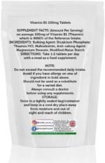 Vitamin B1 THIAMINE 100mg 30 Veg Tablets Pills Health Food Supplements Nutrition Vitamins HEALTHY MOOD - Image 3