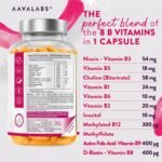 Vitamin B Complex High Strength - Includes Essential Multi B-Vitamins B12, Vitamin B6, Vitamin B1, Vitamin B5 Pantothenic Acid, Niacin, Biotin, Folate, Riboflavin, Inositol - (180 Capsule Supply) - Image 4