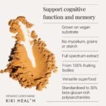 KIKI Health Organic Lion's Mane Extract Mushroom Powder | for Cognition, Memory, Brain Health and Mental Focus | Clarity of Mind | 30% Beta-Glucan Rich Polysaccharides | 100% Fruiting Bodies | 50g - Image 3
