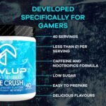 LevlUp Blue Crush Gaming Booster, Energy, Focus and Concentration Drink Powder for Gamers with Taurine, Caffeine, L-Tyrosine and Vitamin B12, Blue Raspberry Flavour, 320 g, 40 Servings - Image 4