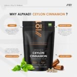 Organic Ceylon Cinnamon 1400mg – Potent 100% Sri Lanka Cinnamon Verum – 90 Vegan Capsules – Resealable and Recyclable Pouch by Alpha01 - Image 3