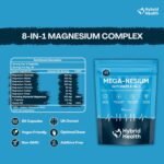 Mega-nesium Glycinate 8-in-1 Supplement 1800 MG | 90 Vegan Capsules | Magnesium Glycinate,Taurate, Malate, Citrate, Chloride, Sulfate, Oxide, L-Theanine & Vitamin B6 | Magnesium 8-in-1 Complex - Image 3