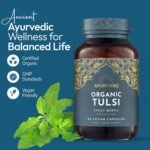 Ayurvediq Organic Tulsi Capsules x60 500mg (Ocimum Sanctum) – Tulsi/Organic Holy Basil Capsules - 100% Soil Association Organic Stress, Immunity Health and Wellbeing Supplements - Image 3