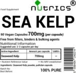 Seaweed KELP 700mg x 90 V Capsules Natural Iodine - 100% Pure - Free from fillers, Binders & Bulking Agents - Suitable for Vegan Vegetarian - Image 3