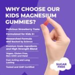 Kids Magnesium Gummies – 1 Month Supply | Sugar-Free, Vegan & Chewable | 1029mg Magnesium for Kids, Providing 113mg to Support Calm Mind & Strong Bones for Children Ages 3+ | Strawberry Flavour - Image 6
