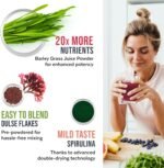 Detox Organic Smoothie Powder with Healthy Spirulina, Atlantic Dulse and Barley Grass Juice Powder, Premium Quality superfood from Europe - Image 4