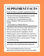 Turmeric and Ginger Gummies | 120 Tasty Natural Orange Flavour Gummies for Adults | Suitable for VEGETERIANS & Vegans | Joint & Immune Health - Image 3