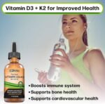 MAX Absorption Plant-Based Vitamin D3 + K2 (MK-7) Liquid Drops with MCT Oil, Peppermint Flavor, Helps Support Strong Bones and Healthy Heart - Image 6