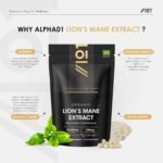 Organic Lions Mane Supplement 28,000mg – 50% Polysaccharides (700mg) – 90 Vegan Capsules – High Strength Mushroom Supplement – Resealable and Recyclable Pouch – by Alpha01 - Image 3