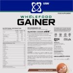 USN Wholefood Muscle Gain Protein Powder, Chocolate Flavour - 2kg, Natural Muscle Growth & Mass Gainer, All-in-One 30g Vegan Protein Powder, Meal Replacement & Dietary Supplement Protein Shake Mix - Image 4