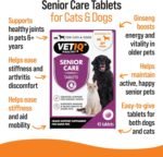 VETIQ Senior Care Supplement For Cats & Dogs, Health Support For Senior Pet's Joints & Maintains Immune & Brain Health, 45 Tablets (Pack of 1) - Image 3