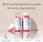 HAIR BURST Vegan Biotin Gummies for Hair Growth, Skin and Nails - Chewable Vitamins with Zinc & Selenium, for Thicker, Shinier Hair (Strawberry Flavour) - 30 Day Supply - Image 3
