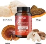 SOOL 4 Mushroom Complex Gummies 2000mg, 60pcs, Natural Flavour: Chaga, Reishi, Shiitake, Lions Mane Supplement | Nootropics Gummies High Strength | Memory & Focus, Energy, Immunity Booster Supplement - Image 6