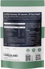 CortiSol Harmony - Supplement to Support Mental Performance & Energy, 60 Vegan Capsules | KSM-66, Ashwagandha, Rhodiola, L-Theanine & B & C Vitamins for Psychological Function | STERLING NUTRITION - Image 3