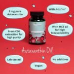 Vegavero Astaxanthin Antioxidant Supplement 8 mg | Natural Oil from Algae | NO Additives, Lab-Tested | AstaZine | 60 Capsules | Vegan - Image 5